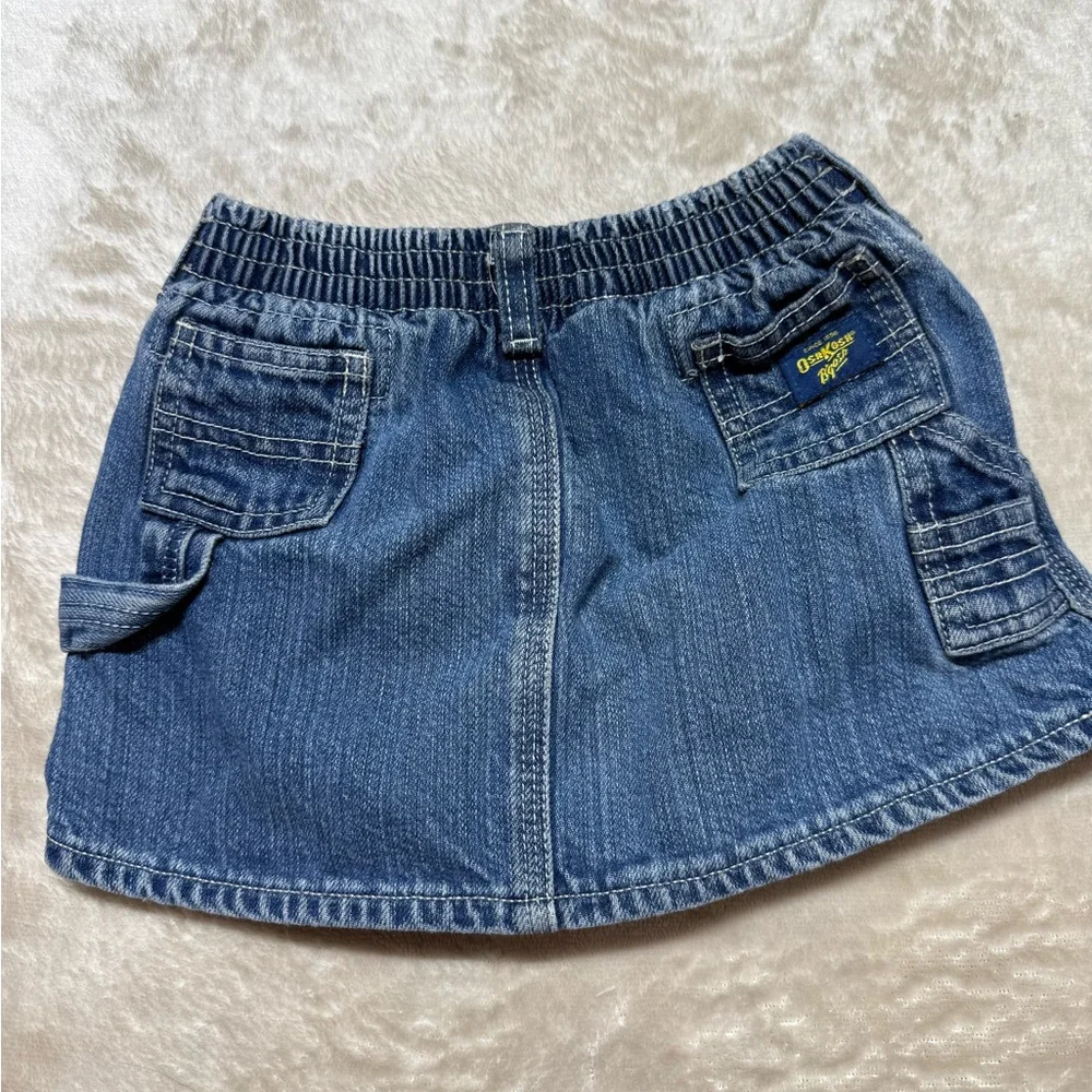 OshKosh B'gosh | Toddler Baby Girl Denim Y2K Retro Skirt | 24M